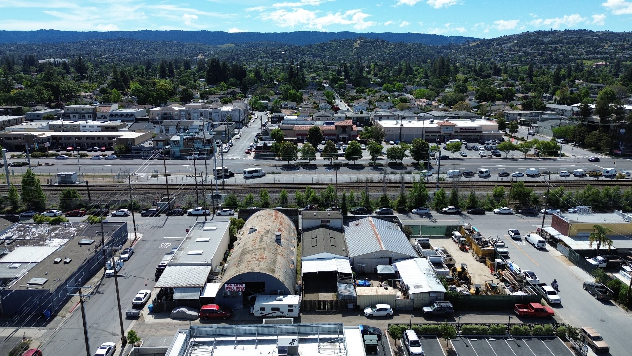 Aerial view showing property location in San Carlos